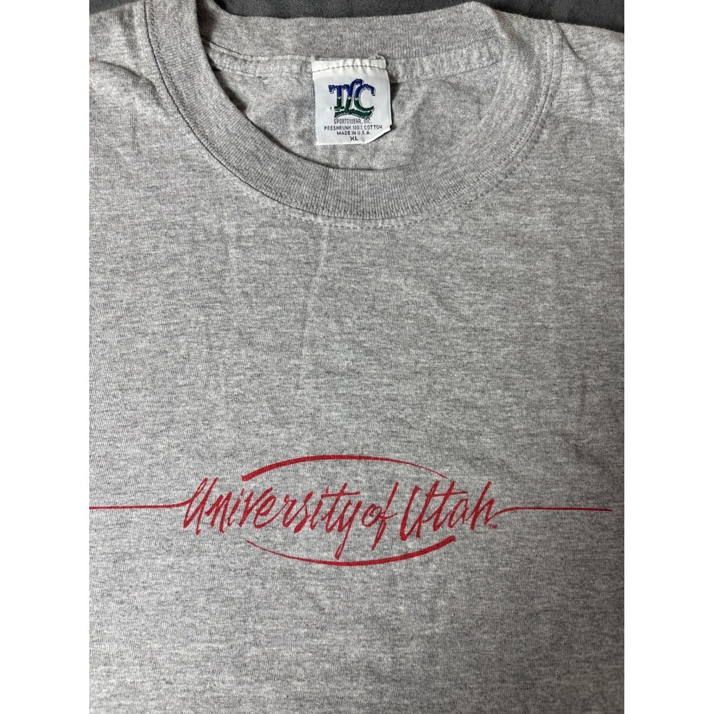 University of Utah Vintage T-Shirt XL Gray